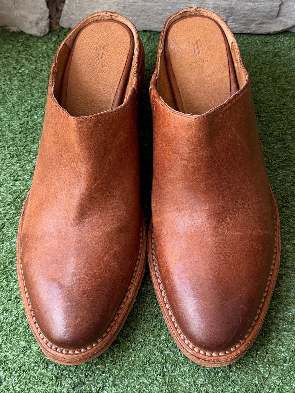 Frye Rosalia Mule Brown Leather Women’s Slip On Mule